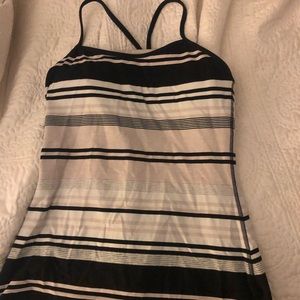 Lululemon Power Y tank multicolor stripe size 8